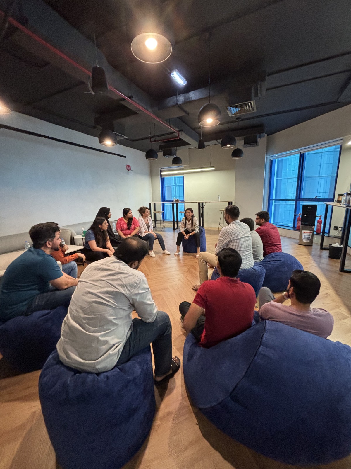 Pranalli Dhamankar at a corporate wellness session